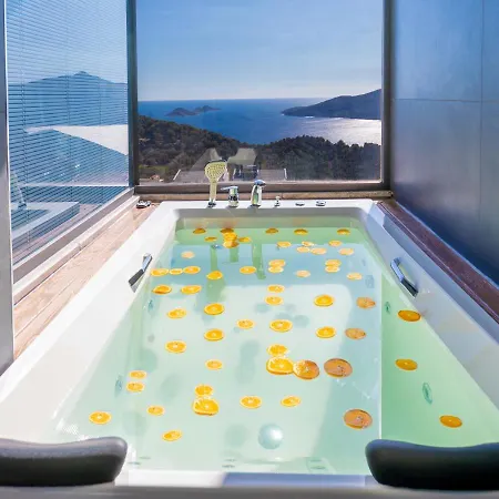 Luxury For 8 With 20m Large Infinity Pool In Kalkan * קס