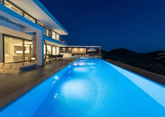 别墅 Luxury For 8 With 20m Large Infinity Pool In Kalkan 卡斯